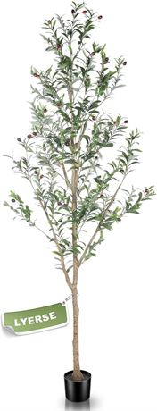 LYERSE Faux Olive Tree 7ft - Artificial Plant