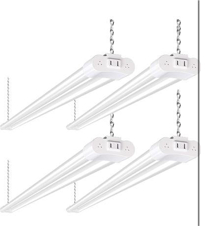 4 Pack 4FT LED Shop Light, 4400lm, 42w, White