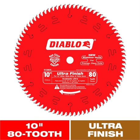 DIABLO 10in. x 80-Teeth Saw Blade for Wood