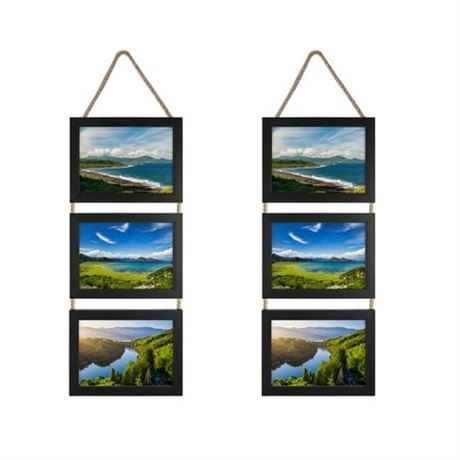 5x7 Black Frame Collage, Wall Set of 2