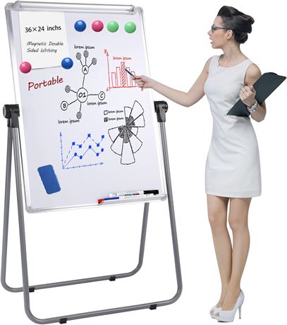 "24x36" Magnetic Whiteboard with Stand