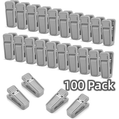 ACSTEP 100 Pack Pants Hangers Clips - Grey