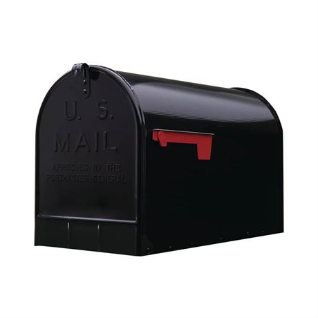 Stanley Black XL Steel Post Mount Mailbox