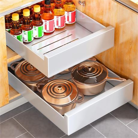 Cabinet Organizer, 21"Deep, 13.8"Wide Pull-Out