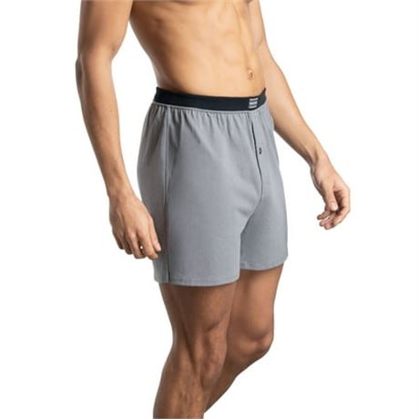 Large Fruit of the Loom Men's Knit Boxers, 6 Pack