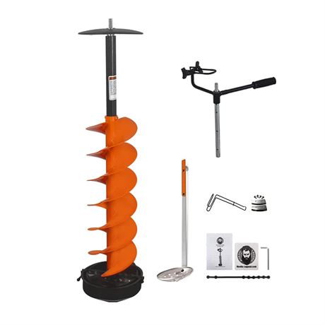 E-Drill Combo 8" Dia. with Ice Scoop & Blades