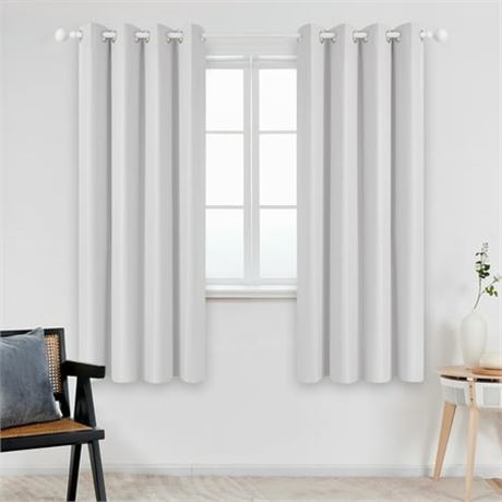 ZOPZO Blackout Curtains, 5272in, White