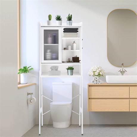 SUNTAGE Toilet Cabinet, Shelves, White