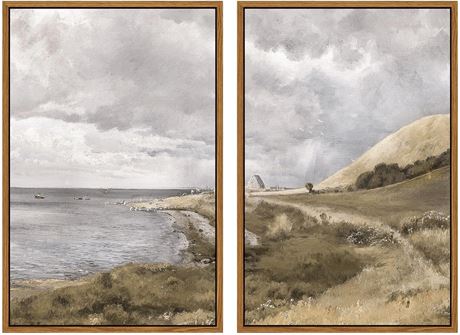 Coastal Paintings Set of 2, 16"x24" Framed