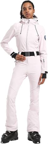 GSOU SNOW Ski Suit: Water/Windproof, L Pink