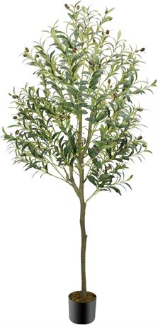 6FT Artificial Olive Tree, Faux with Fruits