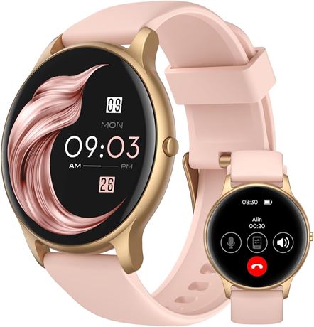 AGPTEK Smart Watch, Android/iOS, Rose Gold