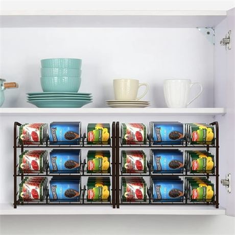 Stackable Can Rack Organizer, Fits 72 Cans