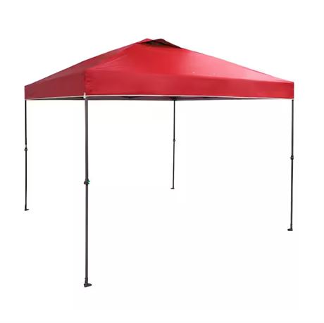 Everbilt 10 ft. x 10 ft. Red Instant Canopy Pop Up Tent