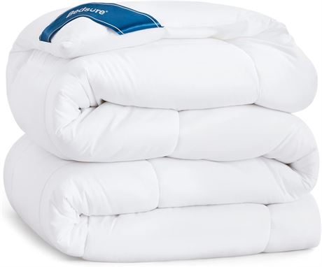 Bedsure Queen Comforter - Quilted White