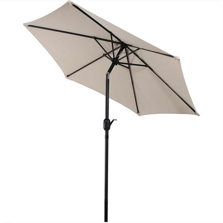 7.5 ft. Aluminum Tilt Patio Umbrella, Beige
