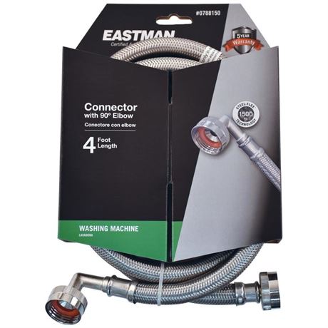 EASTMAN 4ft 3/4in In/Out Steel Wash Hose