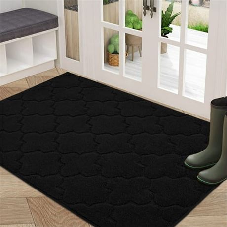 COSY HOMEER Indoor Doormat 32"x48", Black