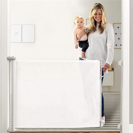 Retractable Baby Gate, 41" Tall, 71" Wide