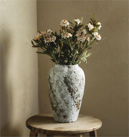 Rustic Ceramic Large Vase, Farmhouse Decor