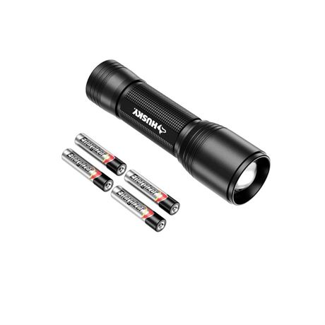 Husky 750L LED Flashlight 3 Modes, w/ Batteries