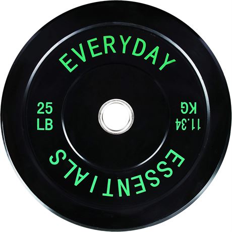 Signature Fitness Olympic Plate, Black, 25lbs