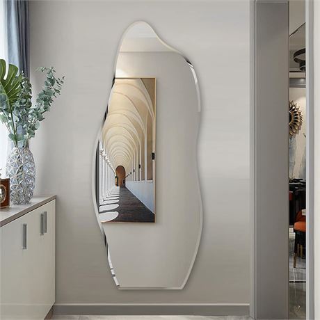 Dolphin Mirror 19.6x47 Inch, Asymmetrical