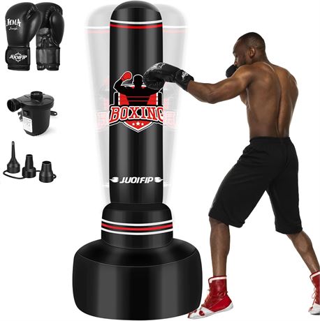 Punching Bag with Stand, Gloves, Air Pump, MMA