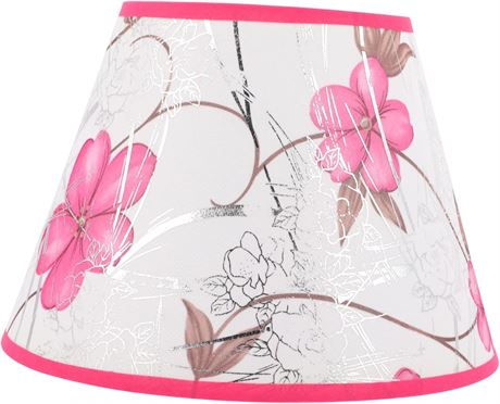 Pink E27 Small Fabric Drum Lampshade Light