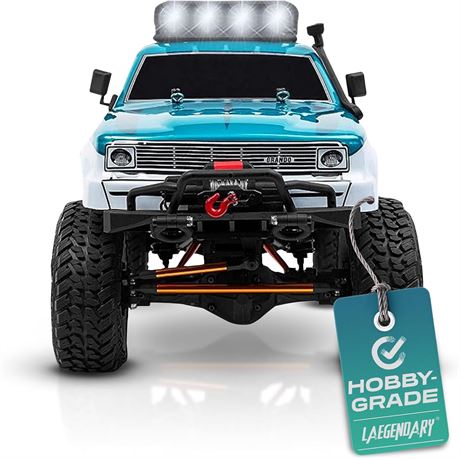 4x4 RC Crawler - 1:10 Scale, Brushed, Blue Toy Car