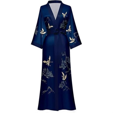 AMITOFO Silk Kimono for Women, Satin Floral