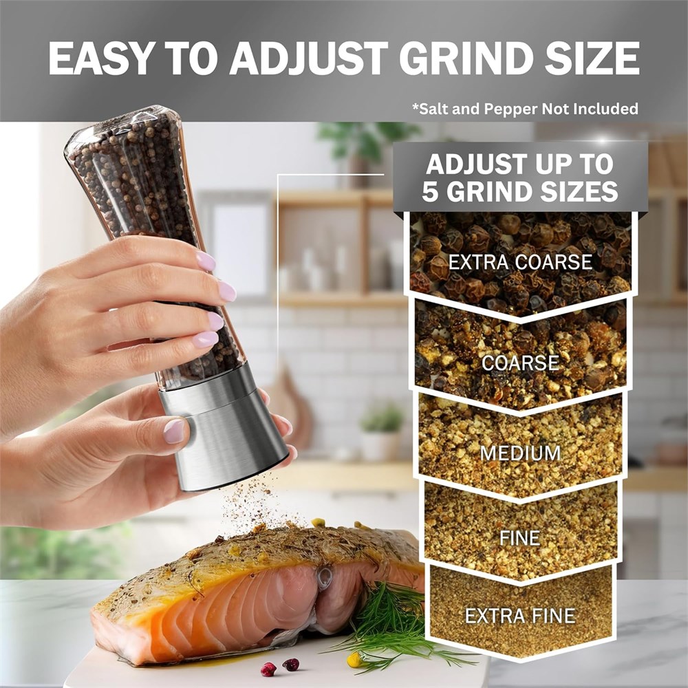 Pepper Asset Dollar.Bid - Home EC Premium Stainless Steel Sea Salt and Pepper ...