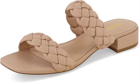 CUSHIONAIRE Nan Braided Block Heel Sandal