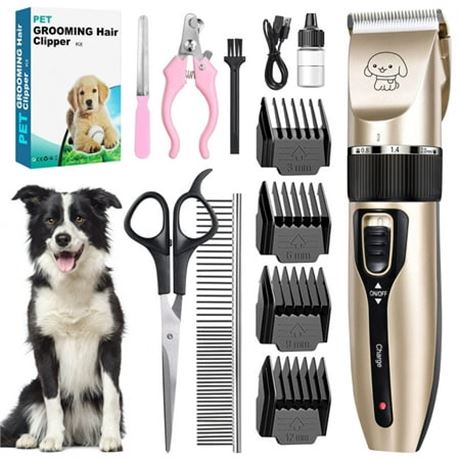 Cordless Dog Grooming Kit, Quiet Clippers