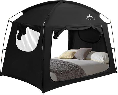 UNIHIMAL Bed Tent, Twin Size, Black, FULL