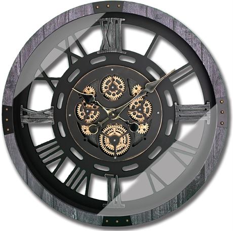 TICKGEAR 21 Wall Clock, Industrial Decor