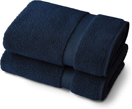 Supima Towel Set, Laguna 57"x30", Navy Blue
