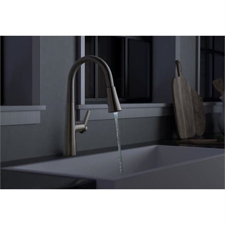 allen+roth Bryton Steel Pull-Down Faucet