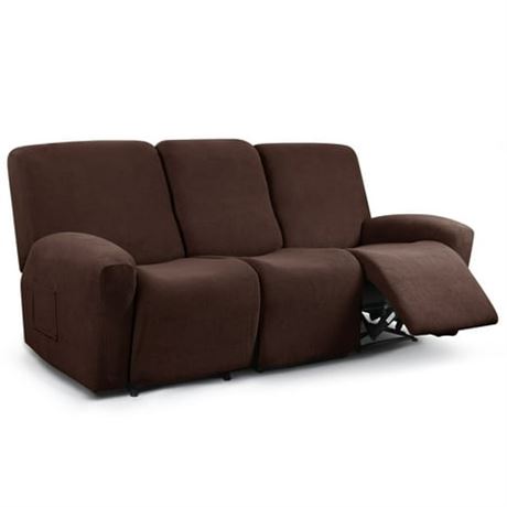 TAOCOCO 3-Seat Sofa Slipcover, Chocolate