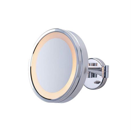 10in. Lighted Wall Makeup Mirror, Chrome