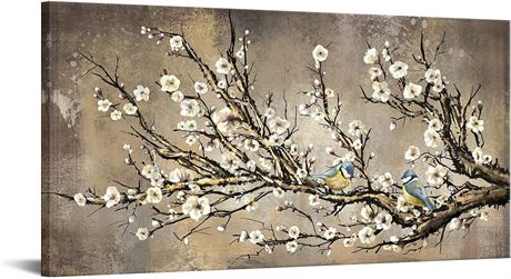 Sechars Plum Blossoms Wall Art 24x48inch