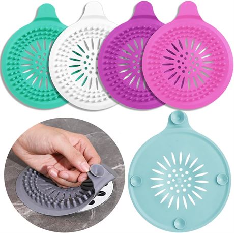 5pk Silicone Hair Catcher, Varied Colors