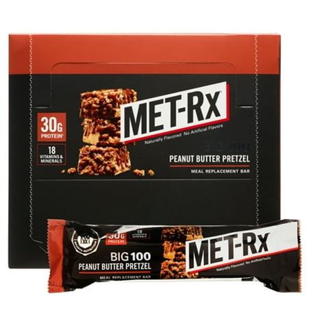 MET-Rx Protein Bar, Peanut Butter, 30g, 9Ct