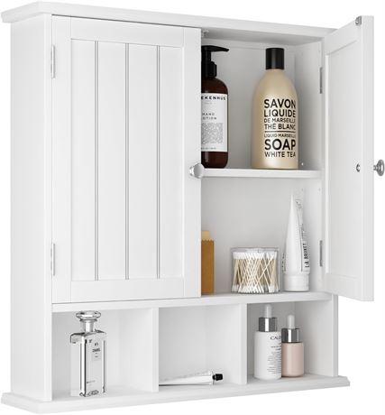 ChooChoo Wall Cabinet 2-Door 3-Shelves White