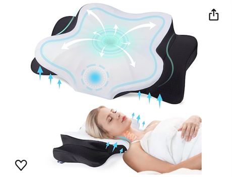 DONAMA Cervical Pillow for Neck Pain Relief,Contour Memory Foam Pillow,Ergonomic