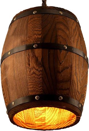 Newrays Wood Wine Barrel Pendant Lamp (S)