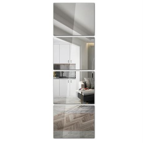 14x11" Full Length Mirror Tiles, 4Pcs for Home