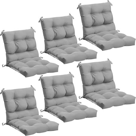 Marsui High Back Chair Cushions, 42x21, Gray