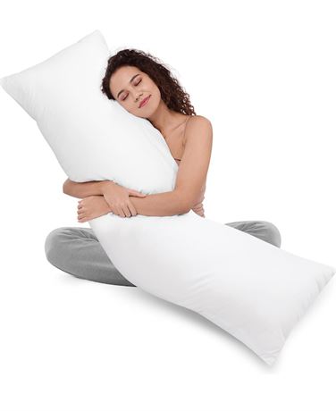 Utopia Full Body Pillow, White, 20x54"