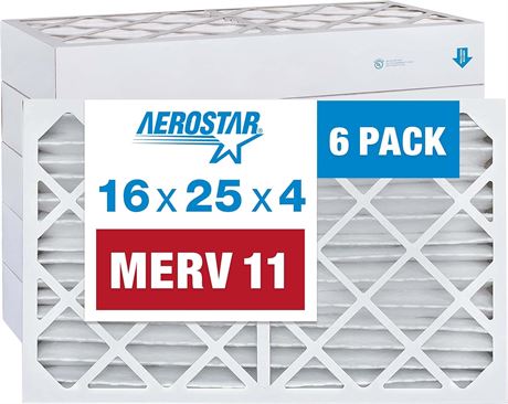 Aerostar MERV 11,16x25x4 (15x24x3 3/4") 6Pk